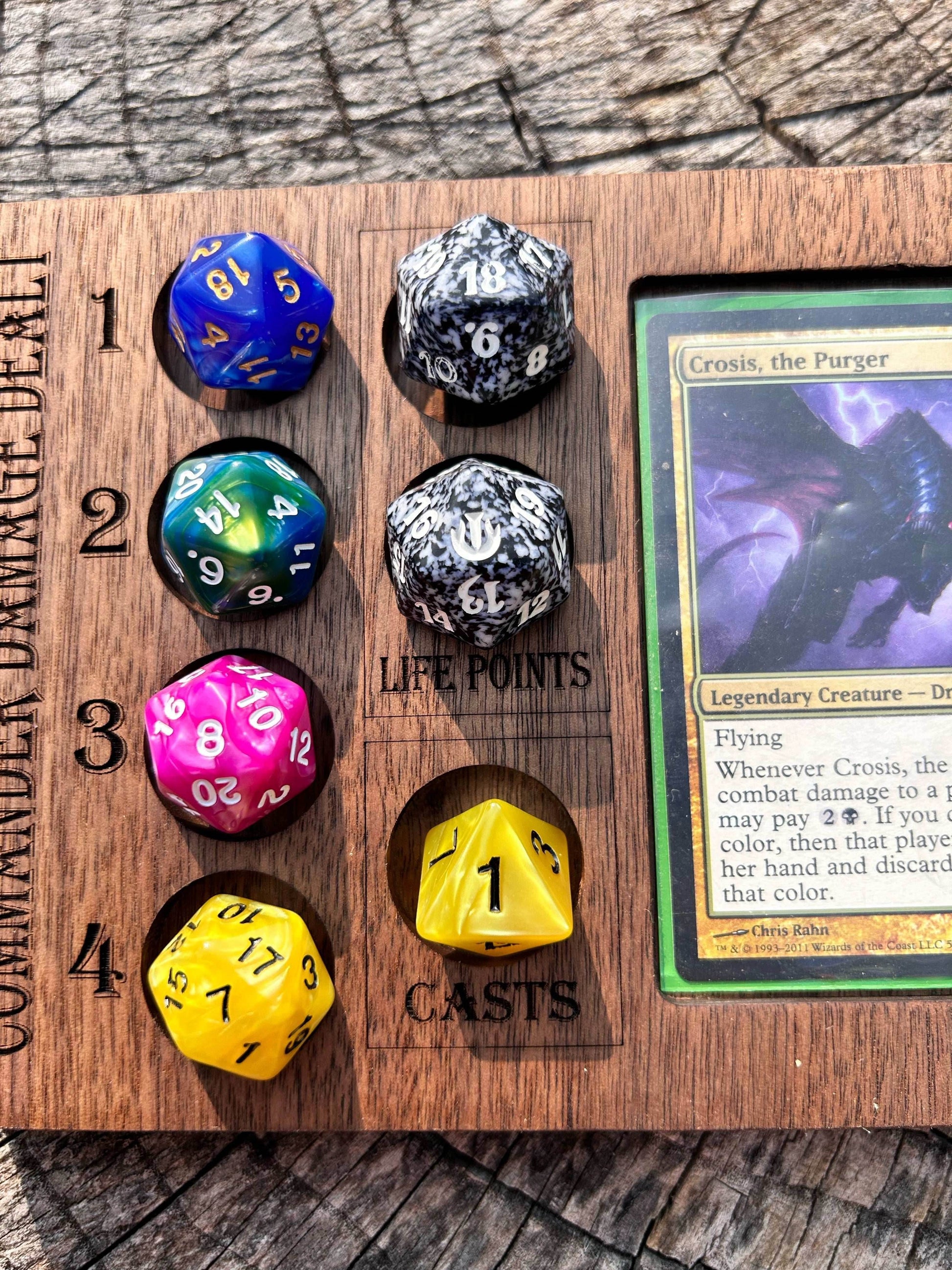 MTG Wooden Commander Station - Walnut