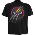 DEADPOOL - SLASHED - Front Print T-Shirt Black