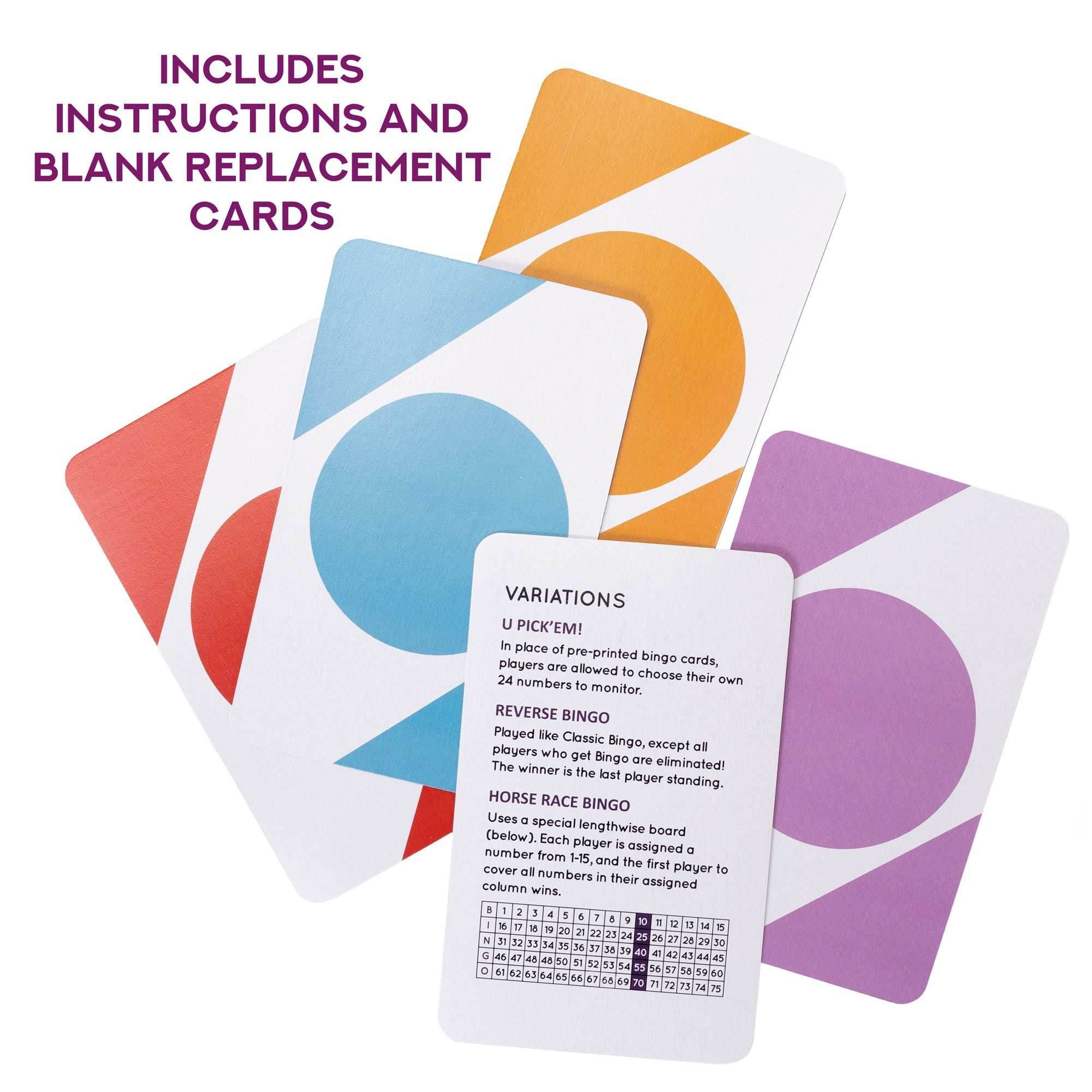 Jumbo Bingo Calling Cards - 