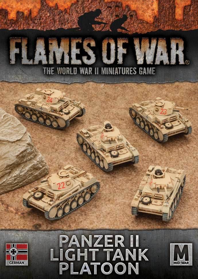 Flames of War: German Panzer II Tank Platoon (Mid War-Afrika Korps) - 