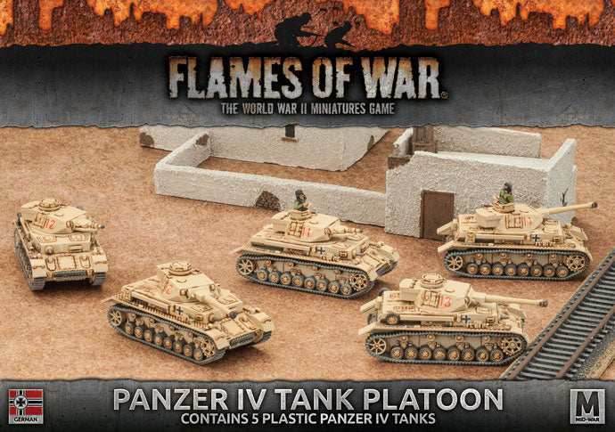 Flames of War: German Panzer IV Platoon (Mid War-Afrika Korps) - 