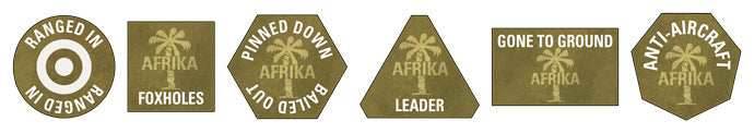 Flames of War: German Afrika Korps Token Set - 