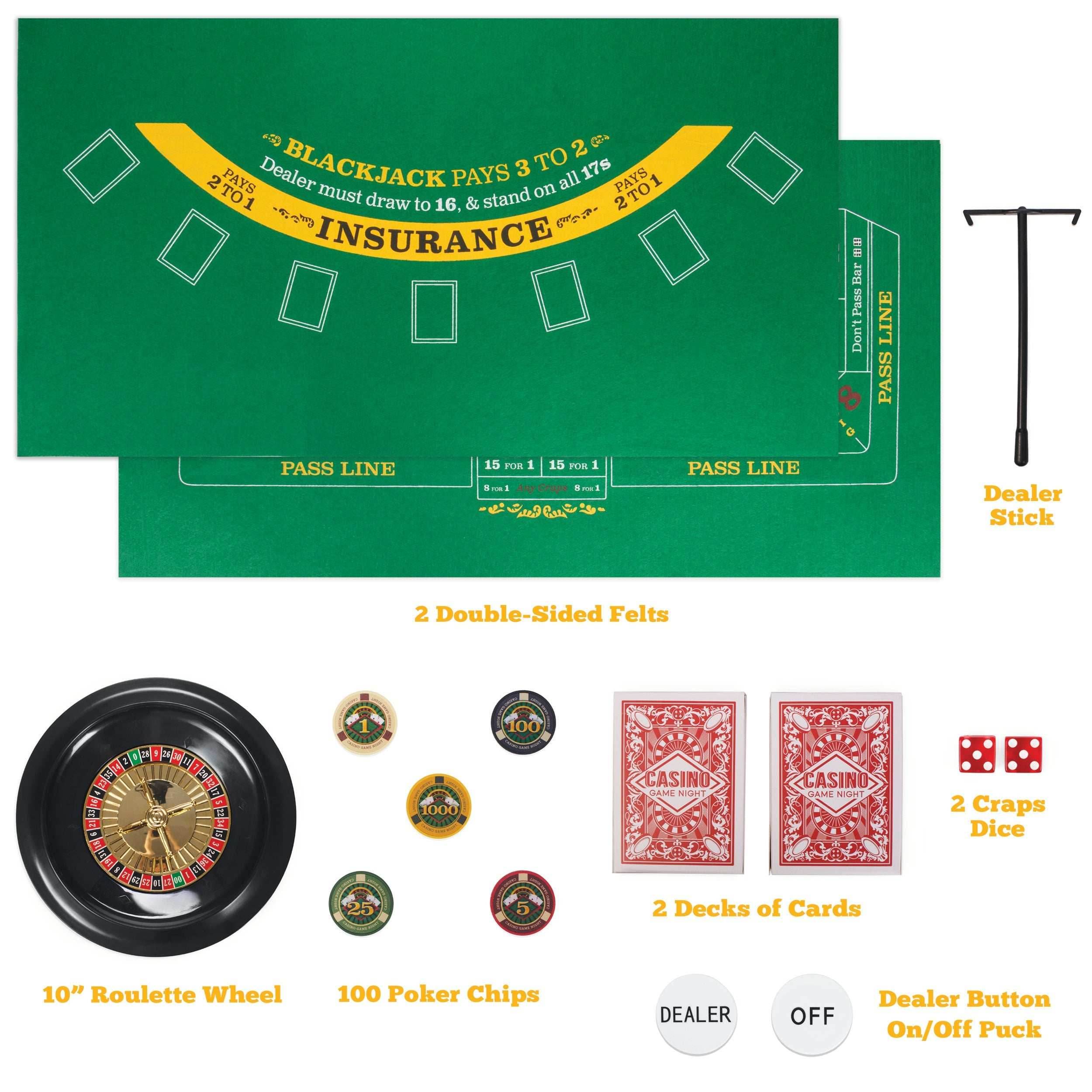 Casino Game Night: 4 Games in 1 - 
