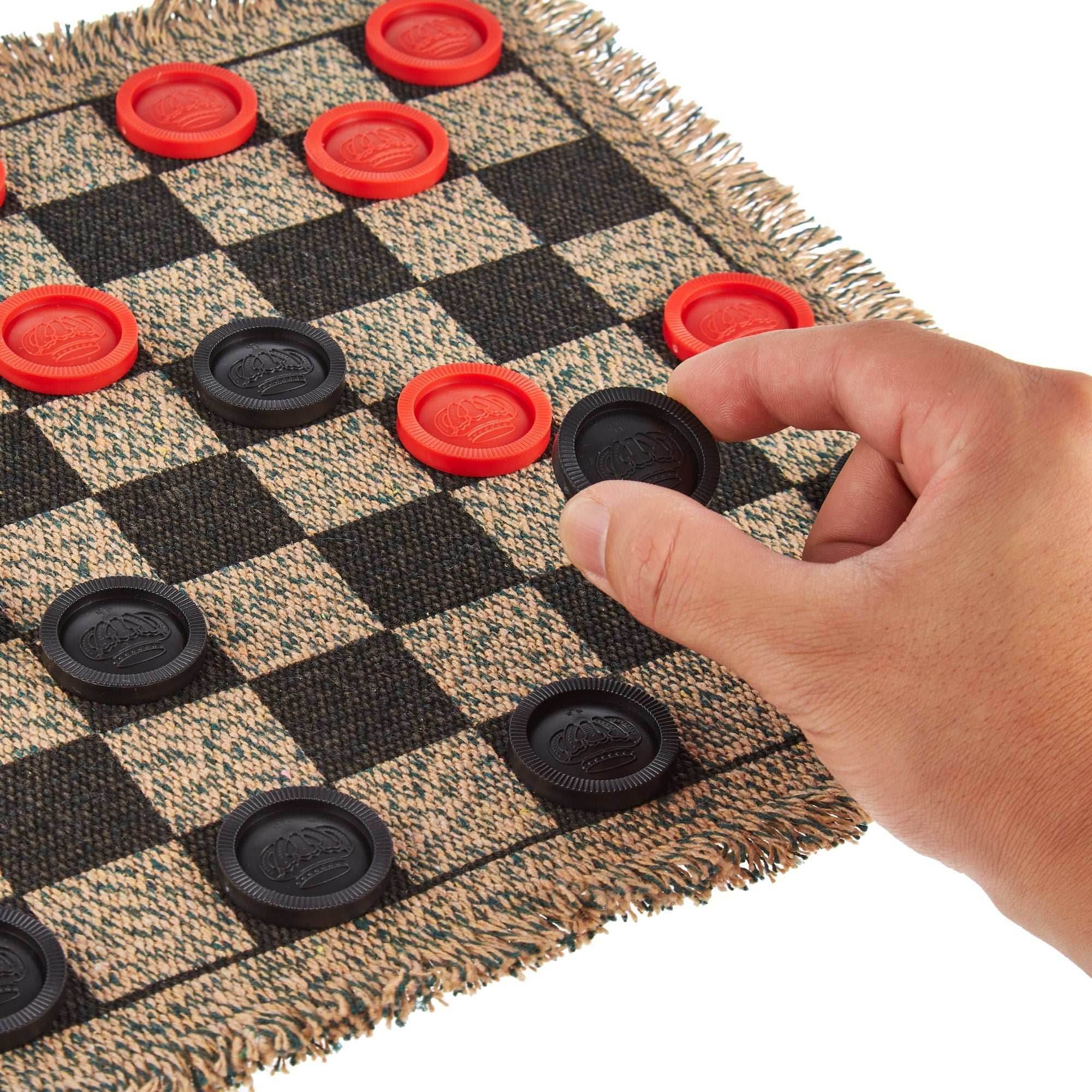 3-in-1 Mini Checkers Rug - 