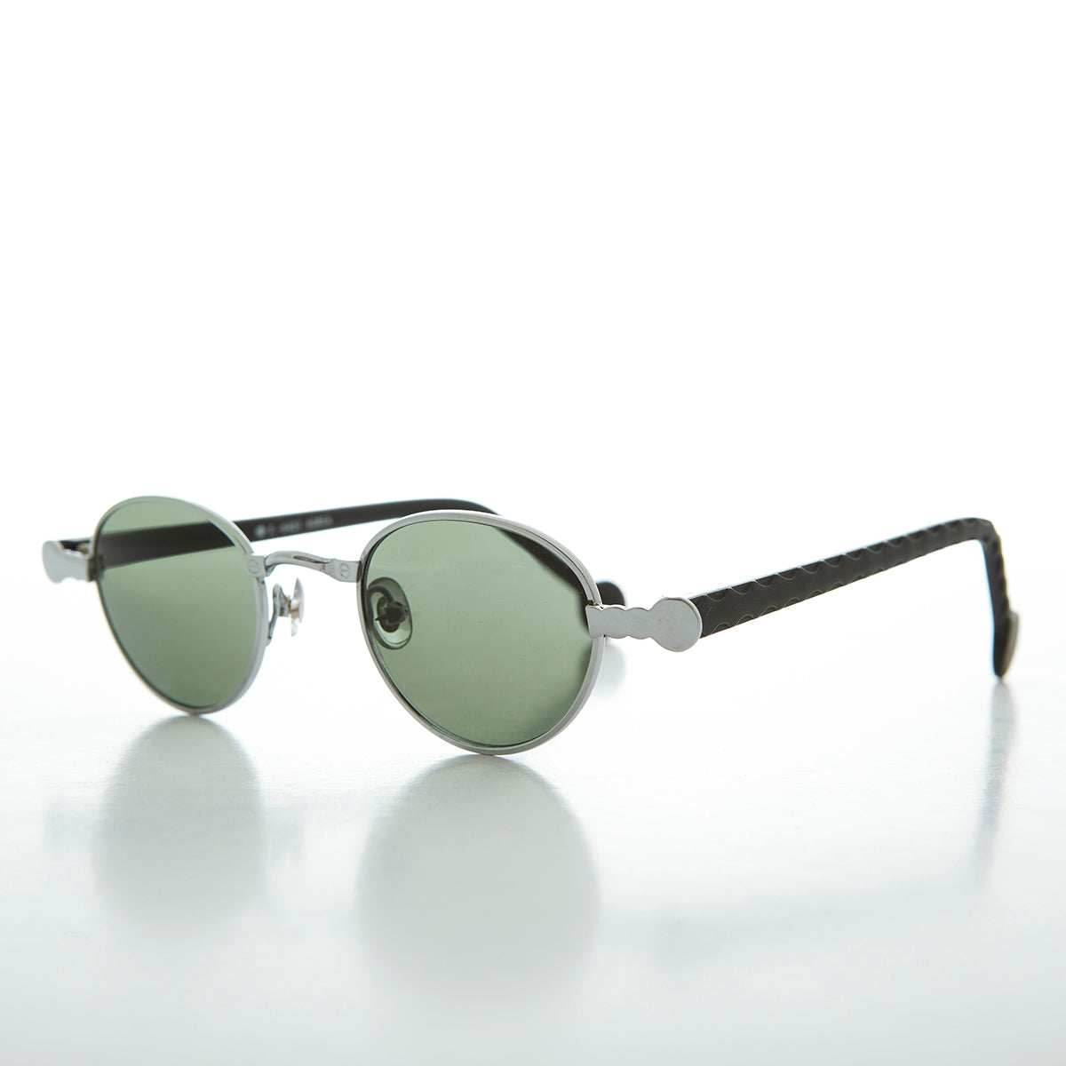 90s Metal Steampunk Victorian Wide Frame Vintage Sunglass - Gideon - Antique Bronze / Gray Lens