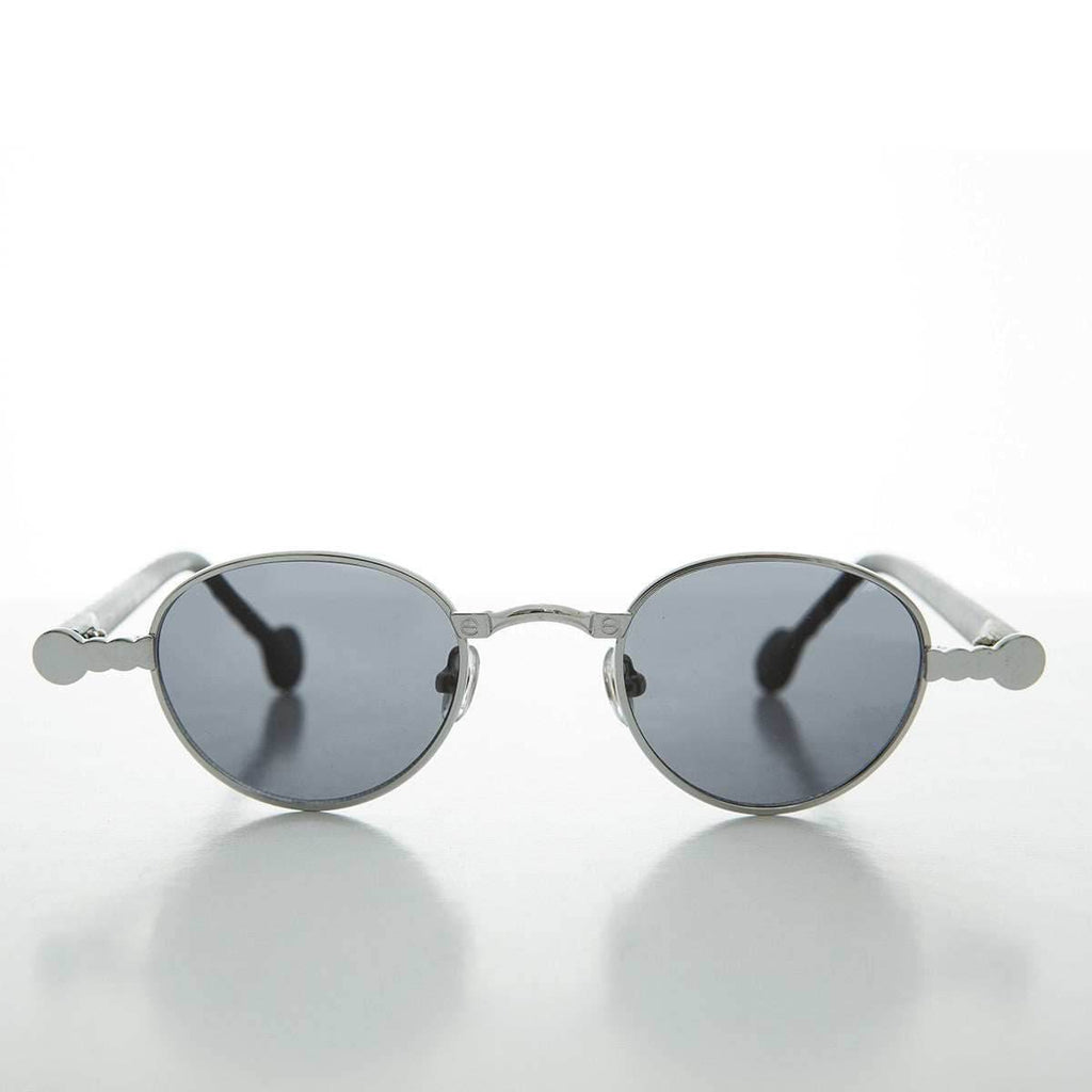 90s Metal Steampunk Victorian Wide Frame Vintage Sunglass - Gideon - Antique Bronze / Gray Lens