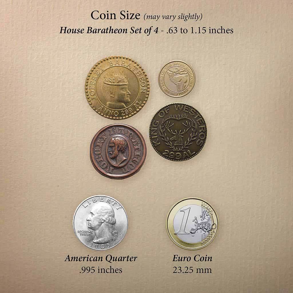 House Baratheon Set of Four Coins - 