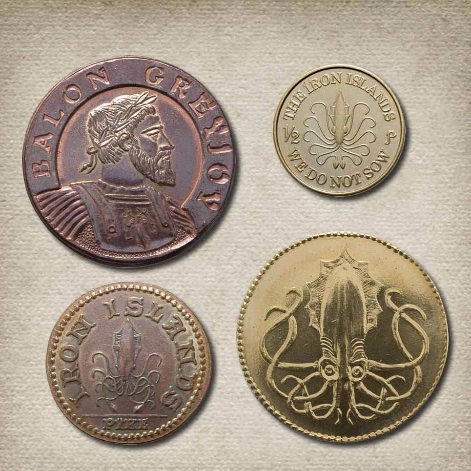 House Greyjoy Set of Four Coins - 