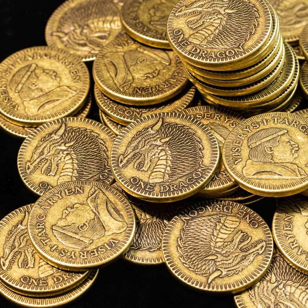 Viserys I Targaryen Golden Dragon in solid brass - 