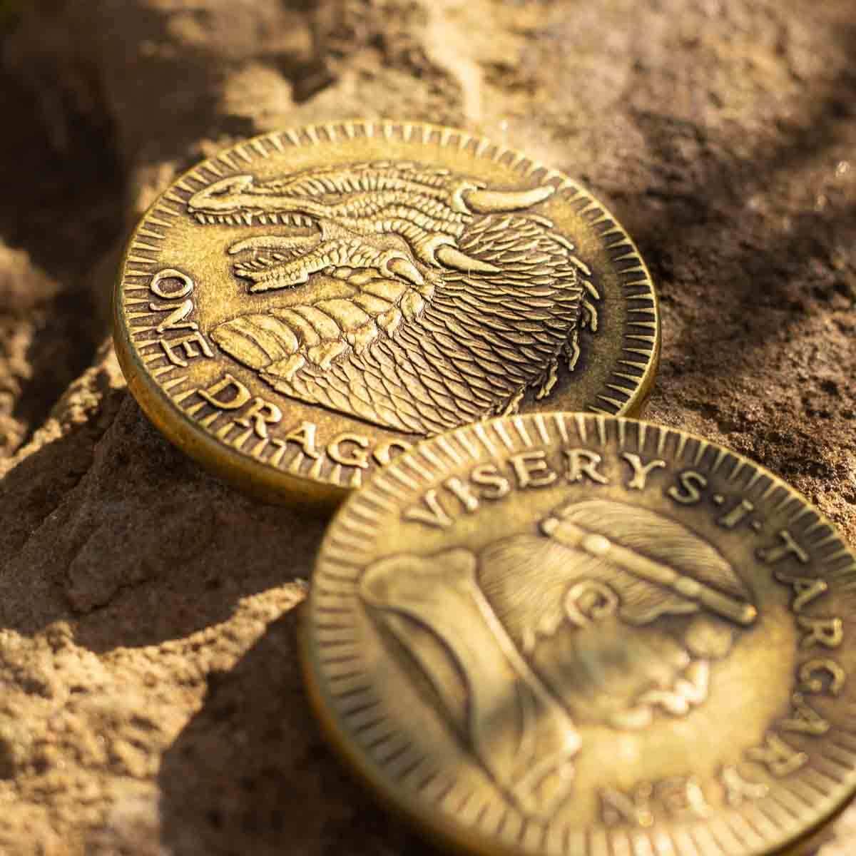 Viserys I Targaryen Golden Dragon in solid brass - 
