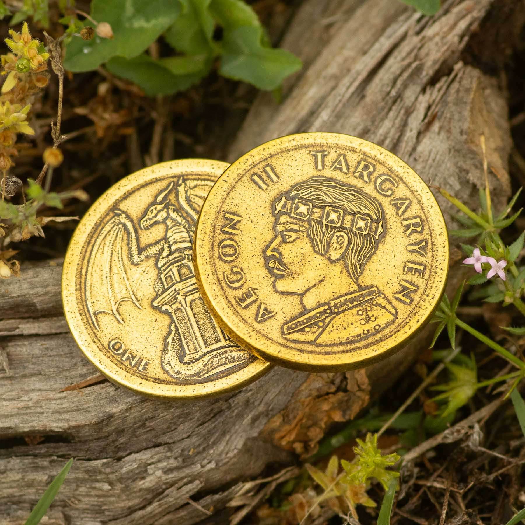 Aegon II Targaryen Golden Dragon Coin - 