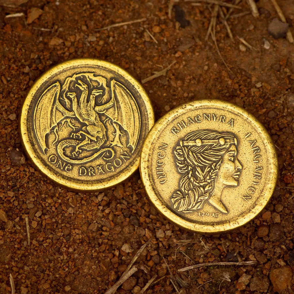 Rhaenyra Targaryen Golden Dragon Coin - 