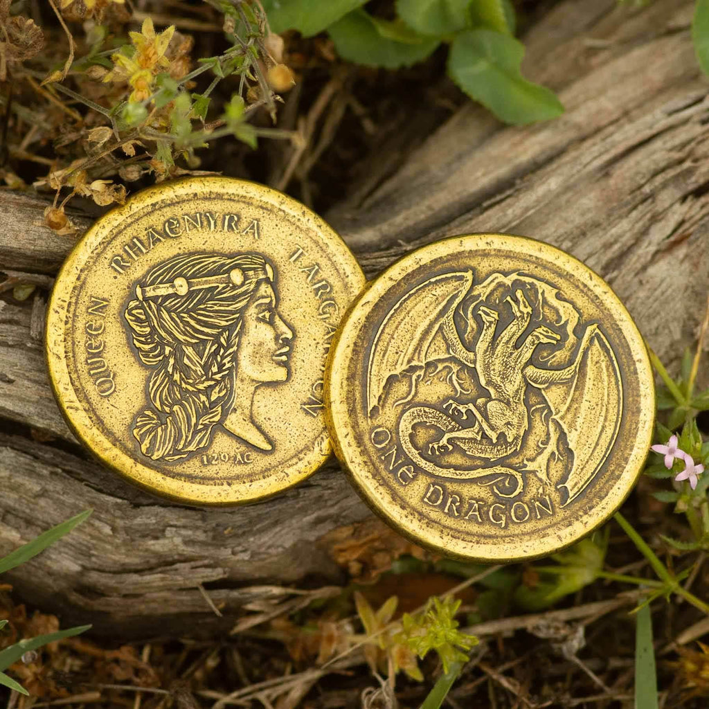 Rhaenyra Targaryen Golden Dragon Coin - 