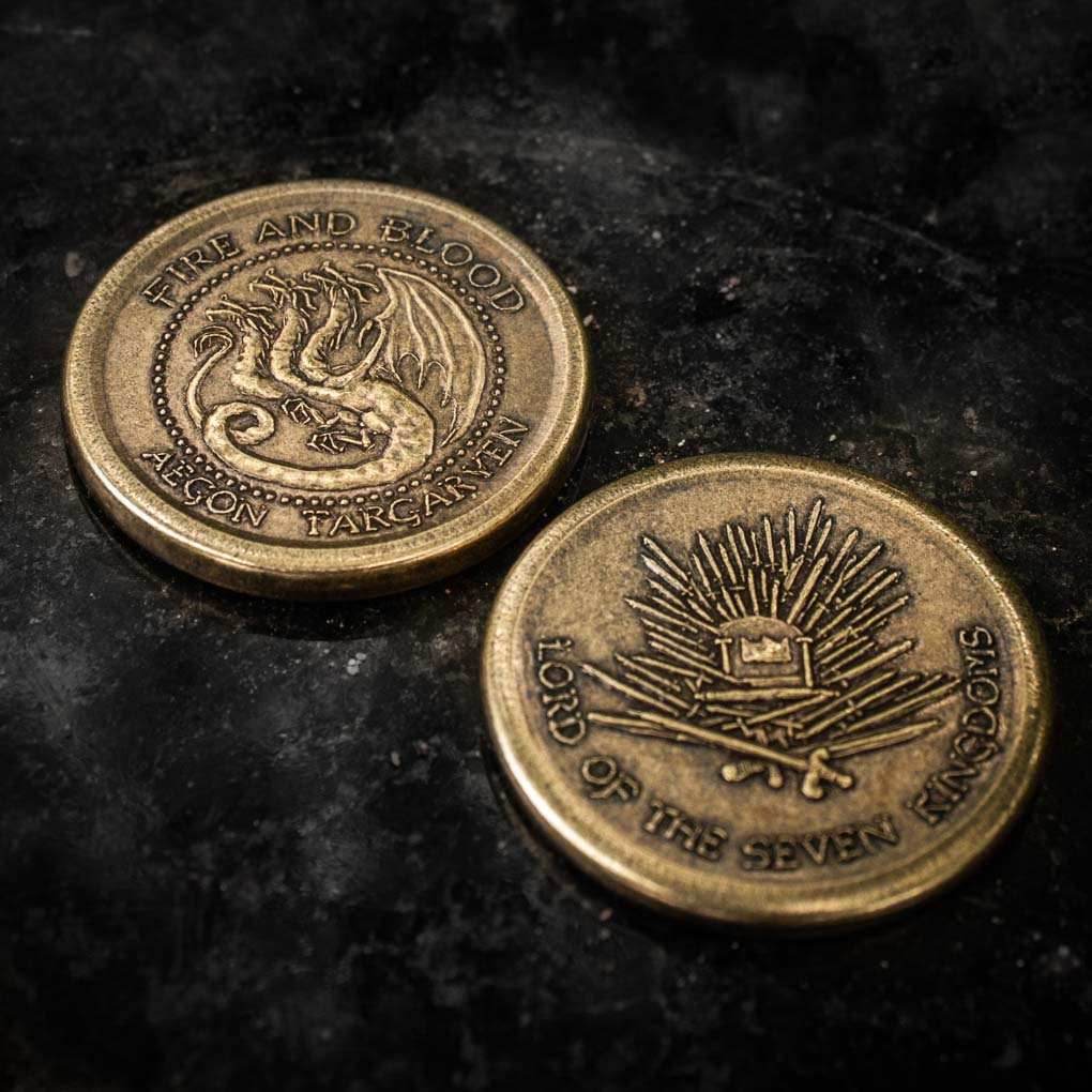 Aegon Targaryen Golden Dragon Coin - 