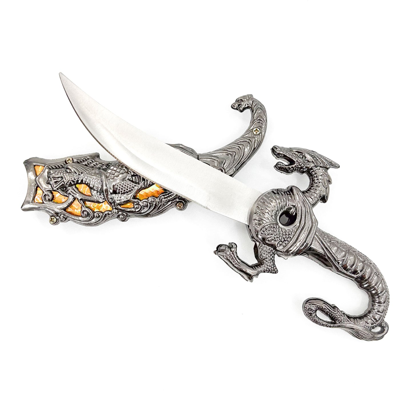 Golden Dragon Fantasy Dagger Knife-3