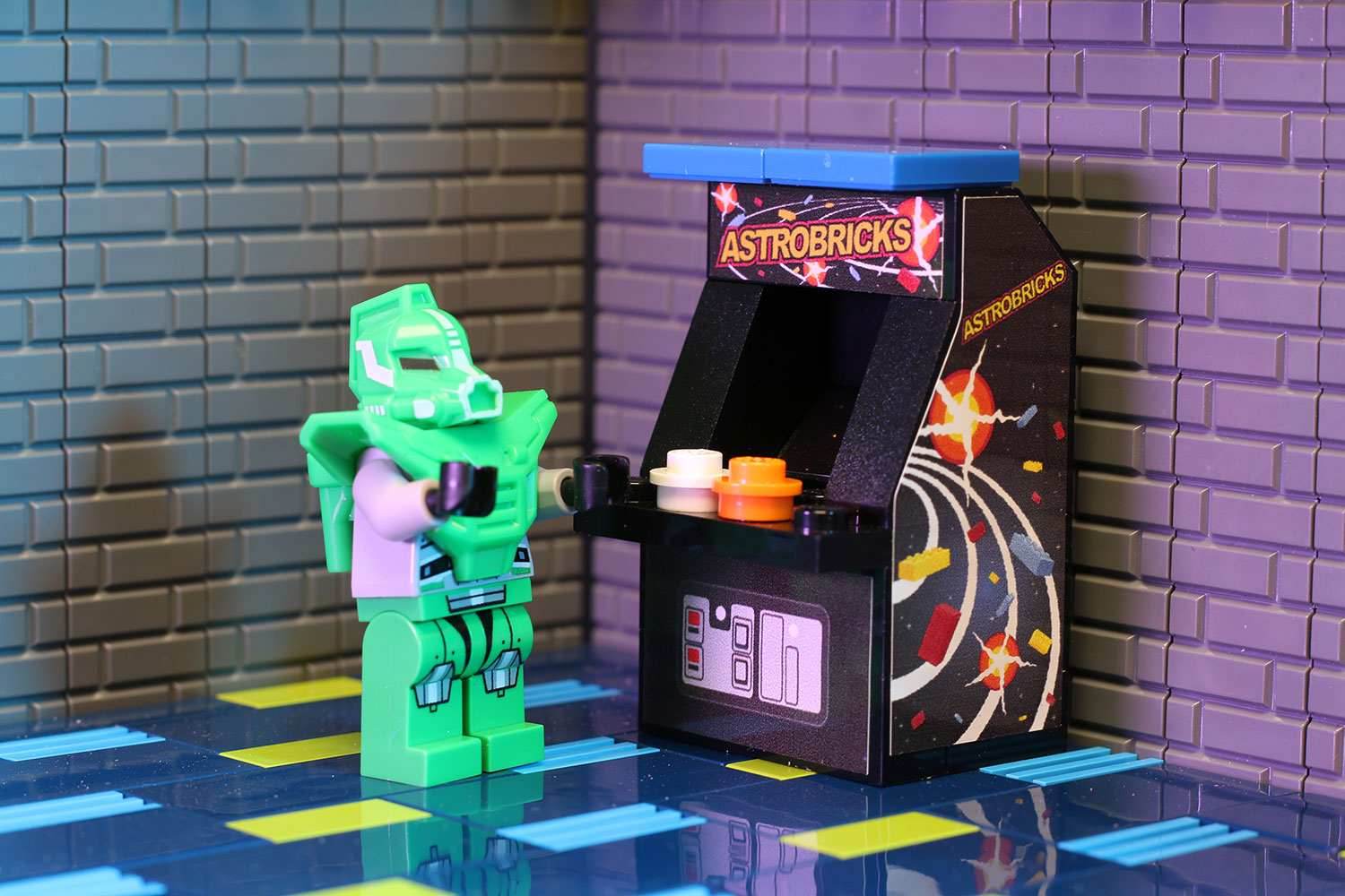 Astrobricks Arcade Machine made using LEGO parts - B3 Customs - 