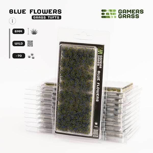 Gamers Grass Tufts: Blue Flowers- Wild - 