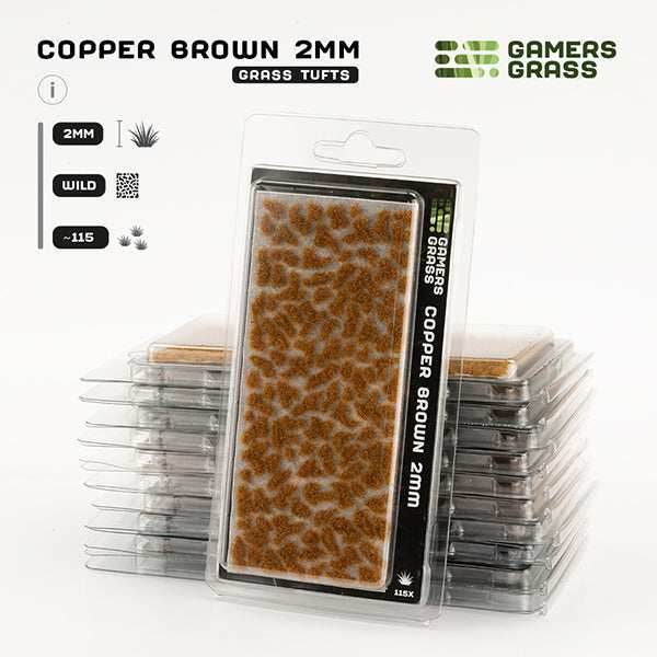 Gamers Grass Tufts: Copper Brown 2mm- Wild - 