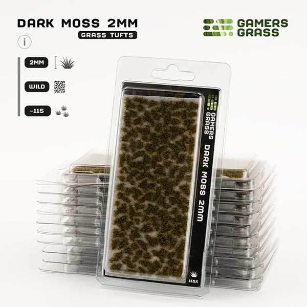 Gamers Grass Tufts: Dark Moss 2mm- Wild - 