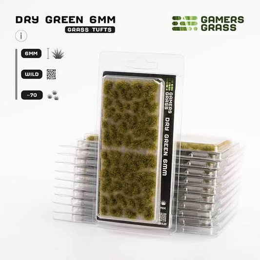 Gamers Grass Tufts: Dry Green 6mm- Wild - 