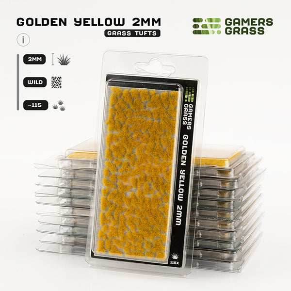Gamers Grass Tufts: Golden Yellow 2mm- Wild - 