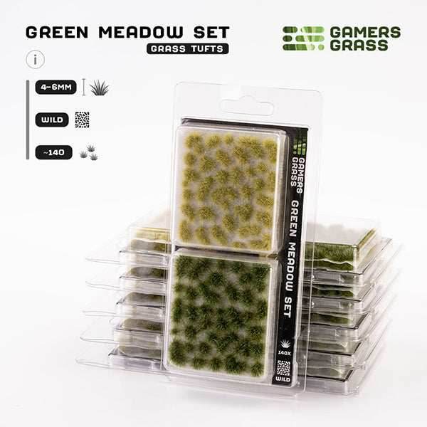 Gamers Grass Tufts: Green Meadow Set- Wild - 