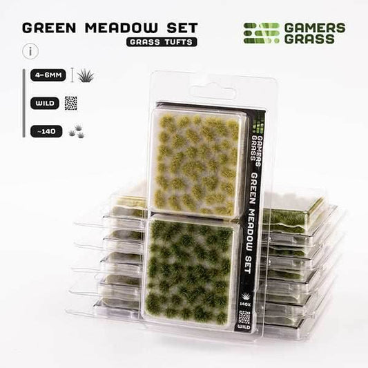 Gamers Grass Tufts: Green Meadow Set- Wild - 