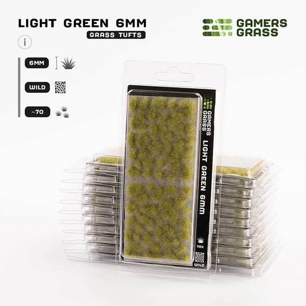 Gamers Grass Tufts: Light Green 6mm- Wild - 