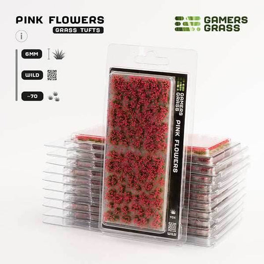 Gamers Grass Tufts: Pink Flowers- Wild - 