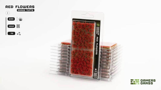 Gamers Grass Tufts: Red Flowers- Wild - 