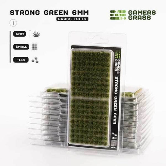 Gamers Grass Tufts: Strong Green 6mm - Small - 