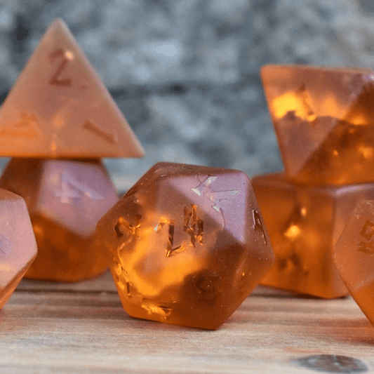 Gates of Helheim Raised Lava Glass Dice Set - 