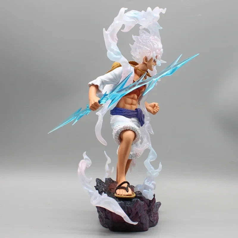 Gear 5 Sun God Monkey D Luffy Anime Figure, Anime One Piece Action Figure PVC Statue 28 CM