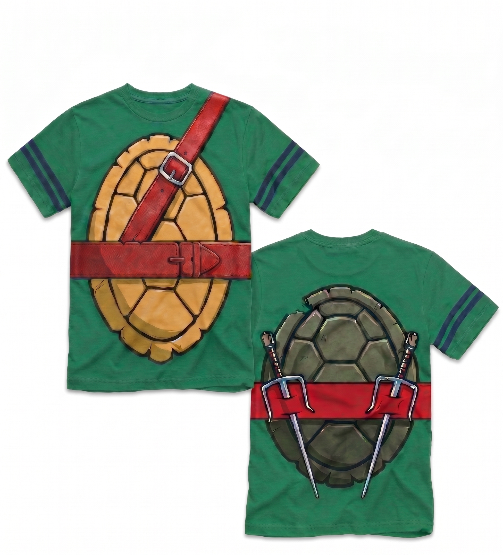 TMNT Striped Sleeves Boys Costume T-shirt