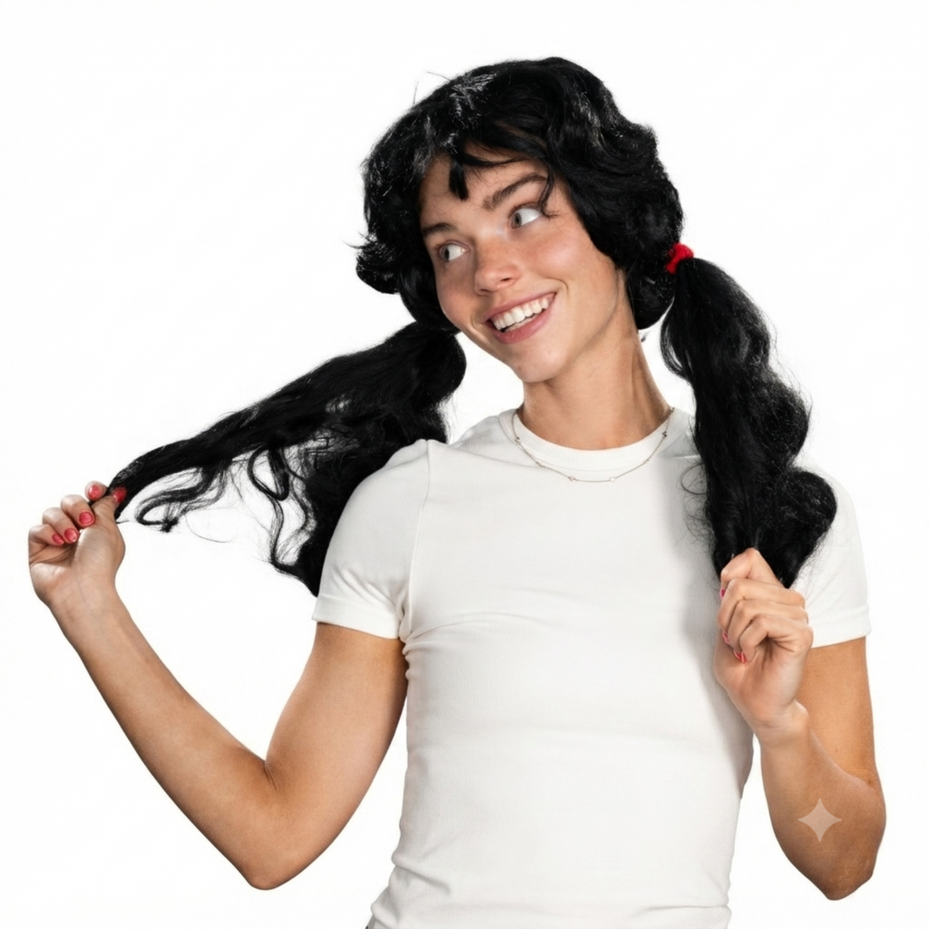Penny Girl Costume Wig with Long Ponytails