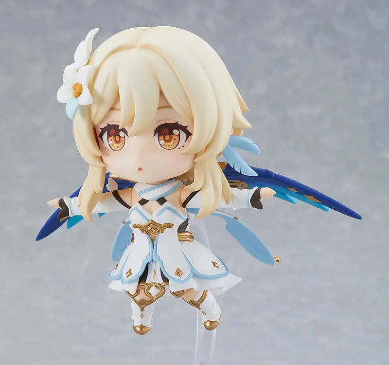 Genshin Impact Kawaii Mini Figurines, Lumine, Aether, Barbatos, Cute Chibi Action Figures Collector Toys 10 cm