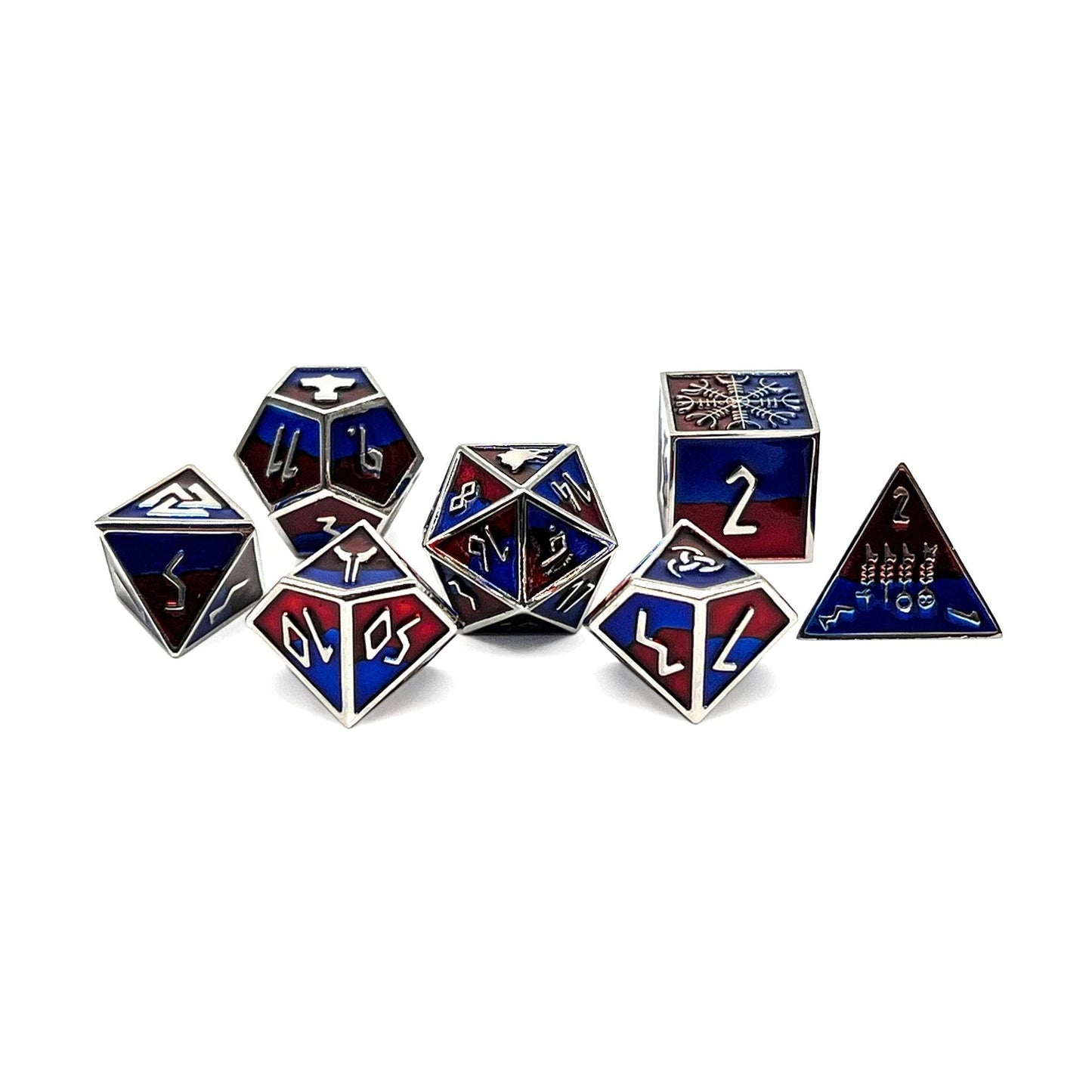 Geri - Norse Themed Metal Dice Set - 