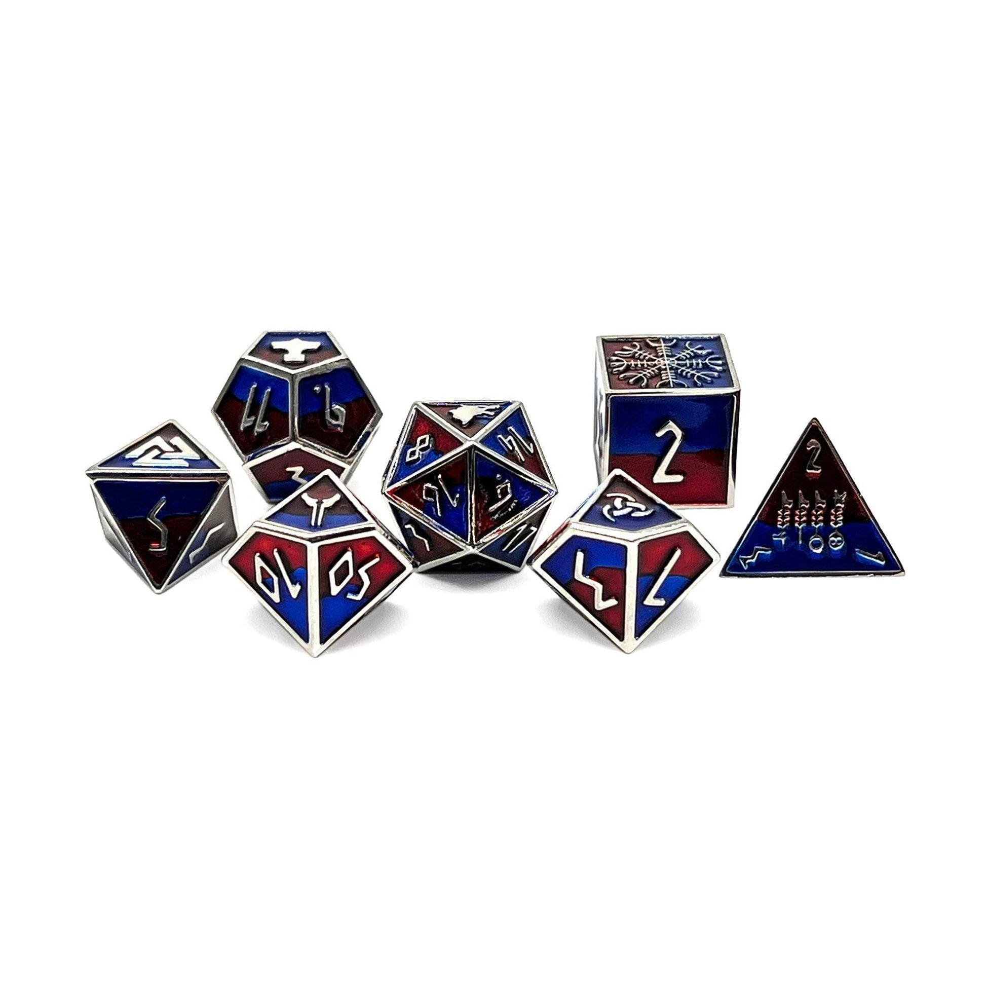 Geri - Norse Themed Metal Dice Set - 