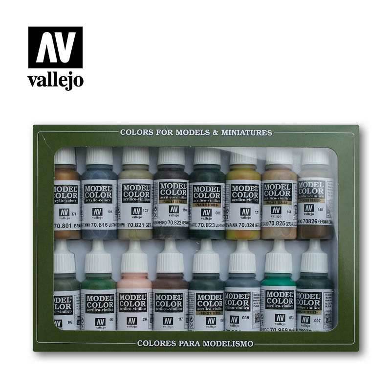 Model Color Set: 16 WWII German Camouflage - 