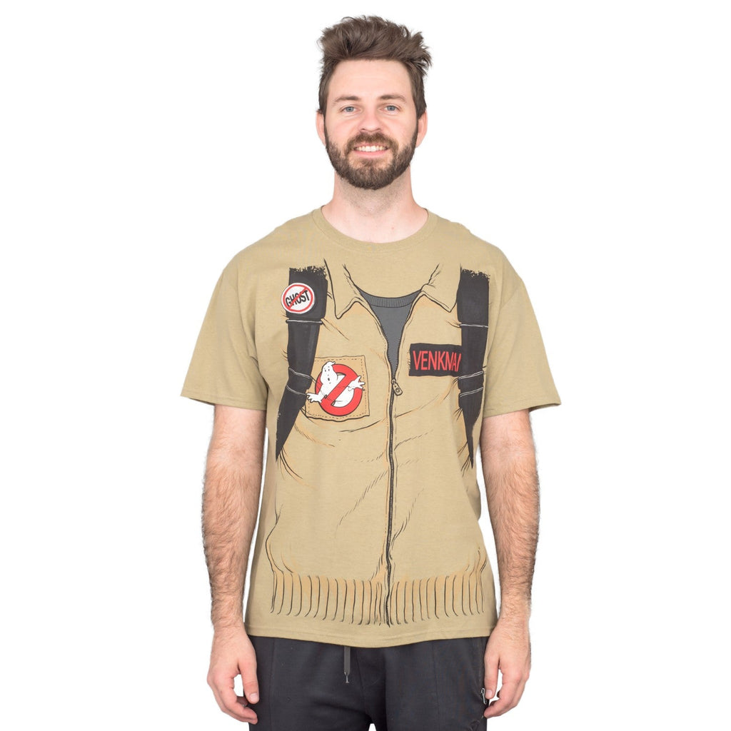 Ghostbuster Adult Short Sleeve Costume T-shirt with Back Print