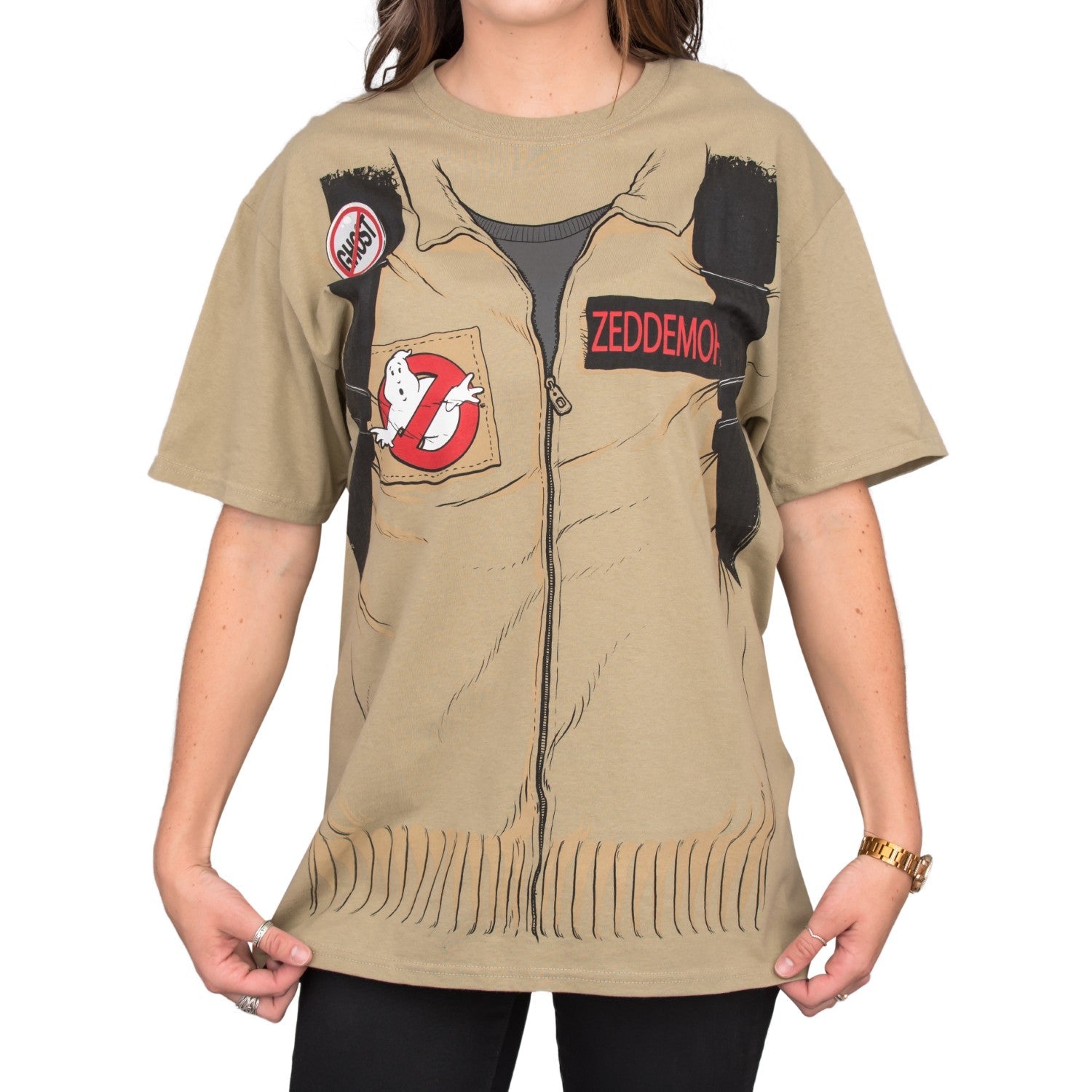 Ghostbuster Adult Short Sleeve Costume T-shirt with Back Print