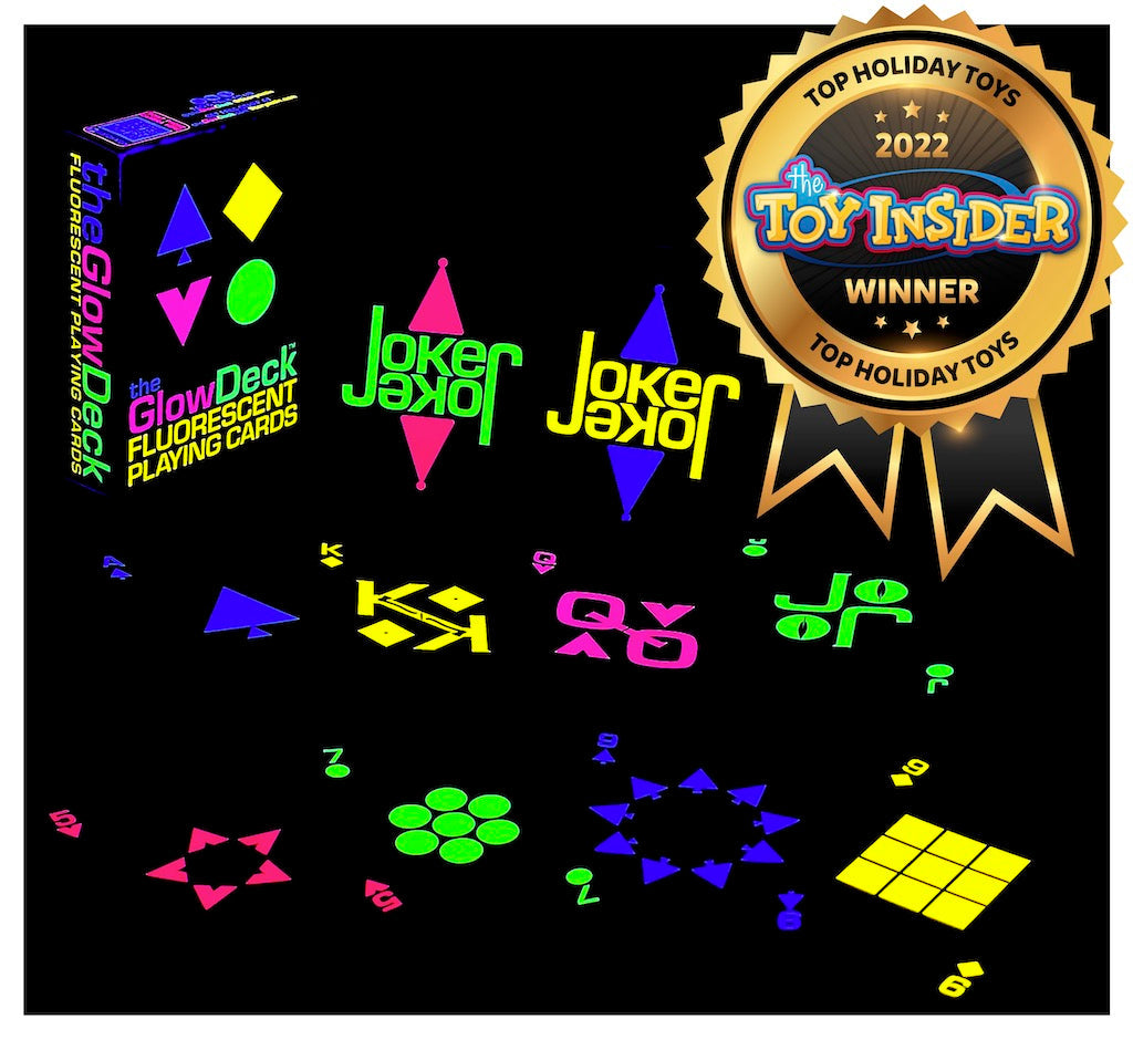 GlowDeckTM Fluorescent Playing Cards -🏆🏆 Top Holiday Toy by Toy Insider🏆🏆