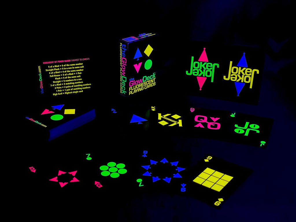 GlowDeckTM Fluorescent Playing Cards -🏆🏆 Top Holiday Toy by Toy Insider🏆🏆