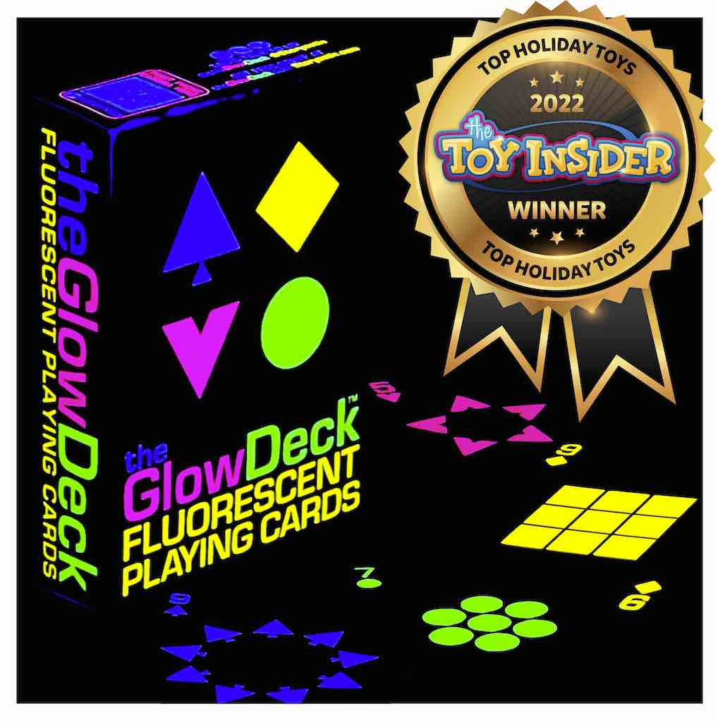 GlowDeckTM Fluorescent Playing Cards -🏆🏆 Top Holiday Toy by Toy Insider🏆🏆