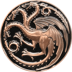 BL4-012 GoT challenge coin Game of Thrones Daenerys Targaryen Fire and Blood - 