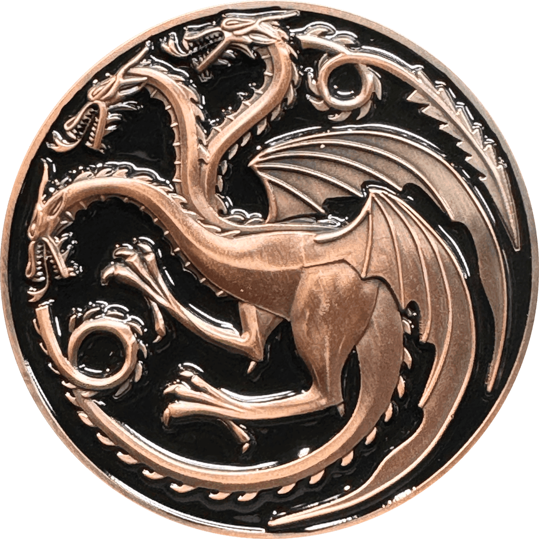BL4-012 GoT challenge coin Game of Thrones Daenerys Targaryen Fire and Blood - 