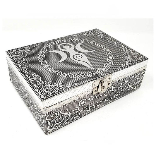 Goddess of Earth Metal Over Wood Box - 