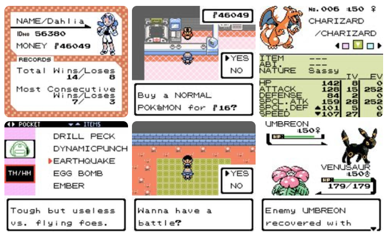 Pokemon God of Arena GBC Video Game Cartridge Gameboy Color ROM Hack