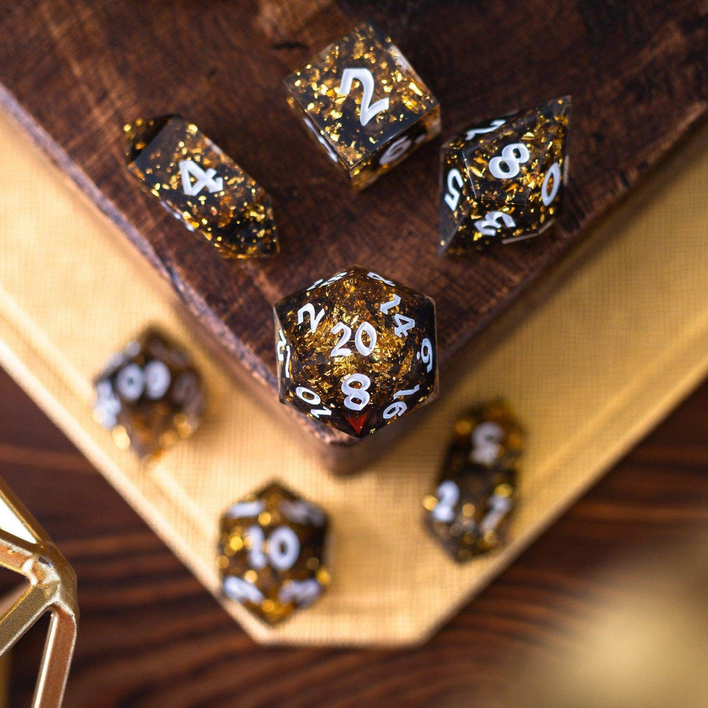 Gold Handmade Resin DND Dice Set - Only 1 D20