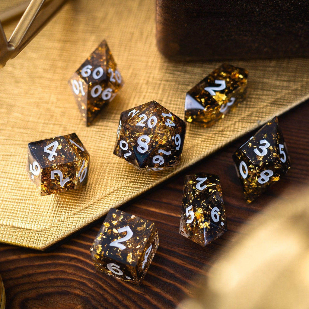 Gold Handmade Resin DND Dice Set - Only 1 D20